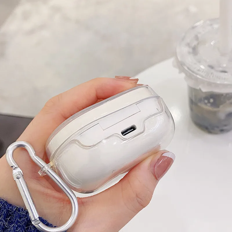 Милый прозрачный чехол со смайликом для XiaoMi Redmi AirDots 3 мягкий защитный из ТПУ