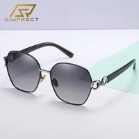 simprect new oversized square polarized sunglasses women 2022 luxury brand designer sun glasses vintage uv400 shades for women