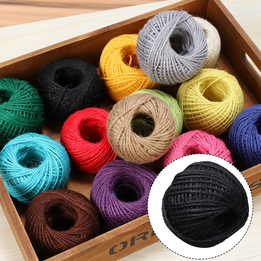 50 м натуральная джутовая веревка искусственная пеньковая подарочная