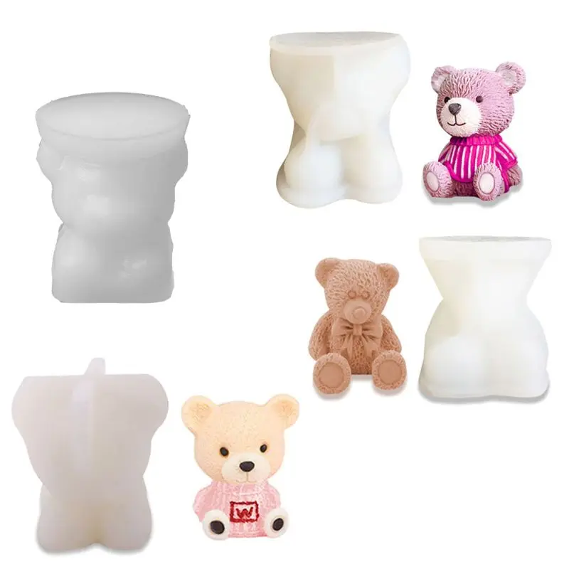 

Baby Bear Craft Art Silicone Soap Candle Ice Tray Resin Casting Silicone Molds