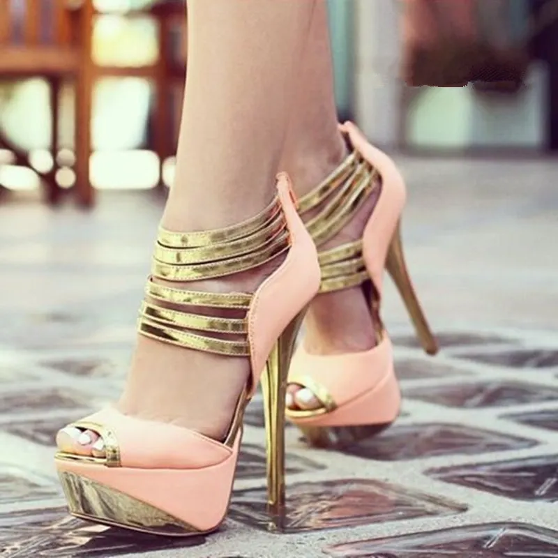 FGHGF/женские босоножки на высоком каблуке пикантные туфли для стриптиза 16 см