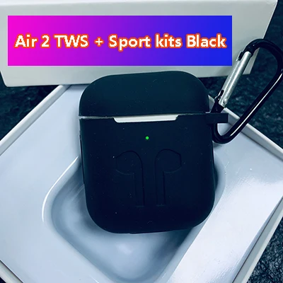 Новинка Air 2 Bluetooth наушники 1536d чип в ухо Windows Беспроводной Searphone для iPhone гарнитура 2 поколения i30 i60 i500 TWS - Цвет: Air2-black-kits