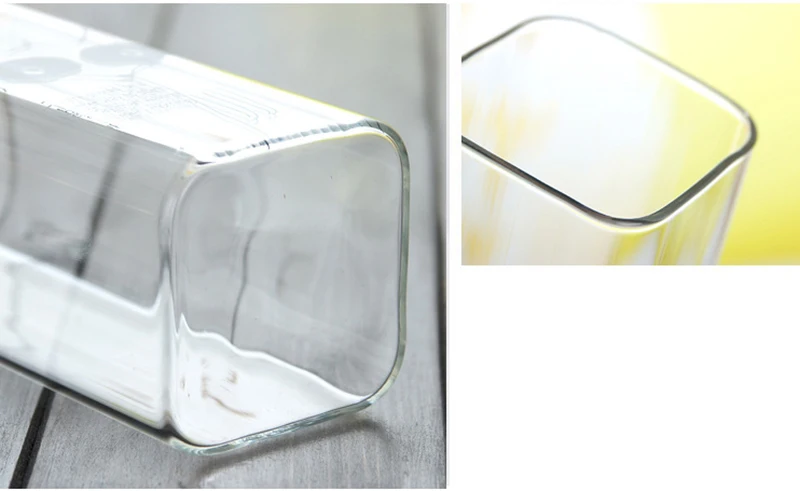 

Single layer square glass juice mug,Drinkware Milk Tea Breakfast mug coffee Cup mugs for tea,christmas mug unique gift 400ml