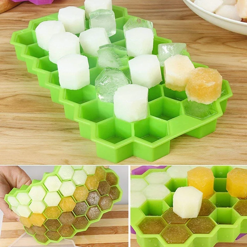 Квадратный поднос для льда силиконовая форма с крышками 2 упаковки 74 кубика