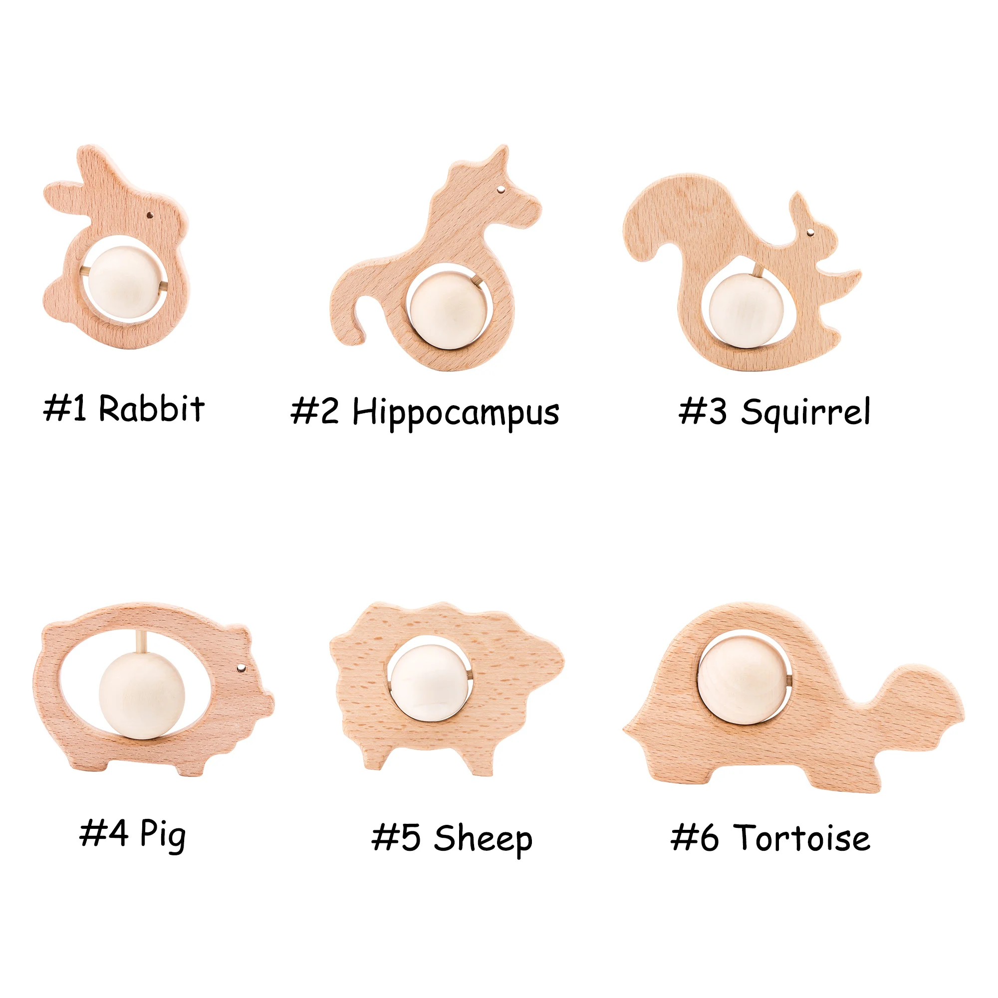 1 шт Детские деревянный Прорезыватель для зубов музыка погремушкой BPA бесплатно