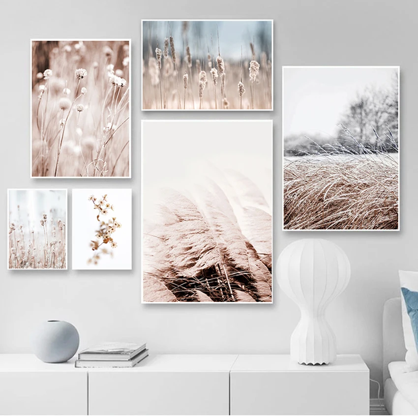 

Painting Nordic Style Living Room Decor Grass Nature Picture Scandinavian Poster Landscape Wall Art Canvas Print