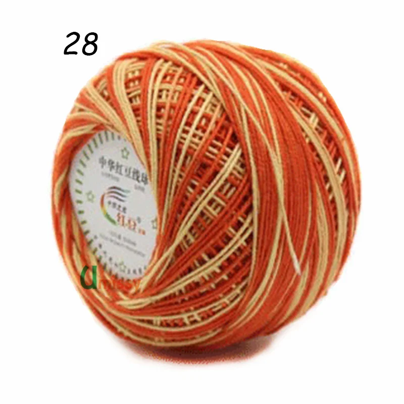 28 10pcs 10 шт. ПРЯЖА ДЛЯ РУЧНОГО ВЯЗАНИЯ Хлопчатобумажной Пряжи 3# Кружева Пряжи для Вязания Детские Иглы Работы С Использованием 2.5 мм Крючком 500 г/лот - Цвет: 28 10pcs