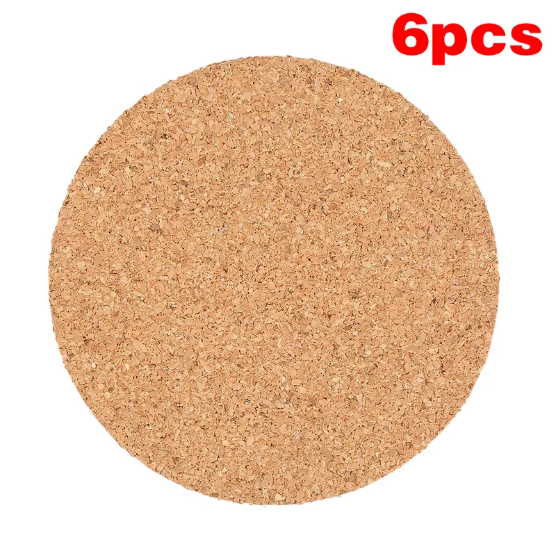6pcs/lot Natural Cork Coaster Heat Resistant Cup Mug Mat Coffee Tea Hot Drink Posavasos Placemat for Dining Table Kitchen Decor | Дом и сад