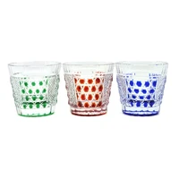 luxury 50ml hand cut crystal cup sake glass tumbler shot wine glass cup red blue green