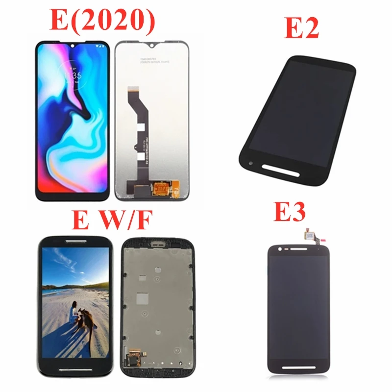 

ЖК-дисплей с сенсорным экраном для Motorola Moto E E2 E3 E(2020), ЖК-дигитайзер в сборе с рамкой