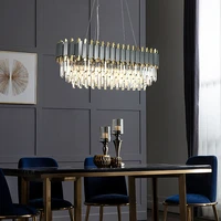 art deco led golden black crystal stainless steel pendant lights pendant light suspension luminaire lampen for dinning room