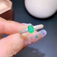womens rings 925 sterling silver open ring 46mm natural emerald green stone ring wedding gifts