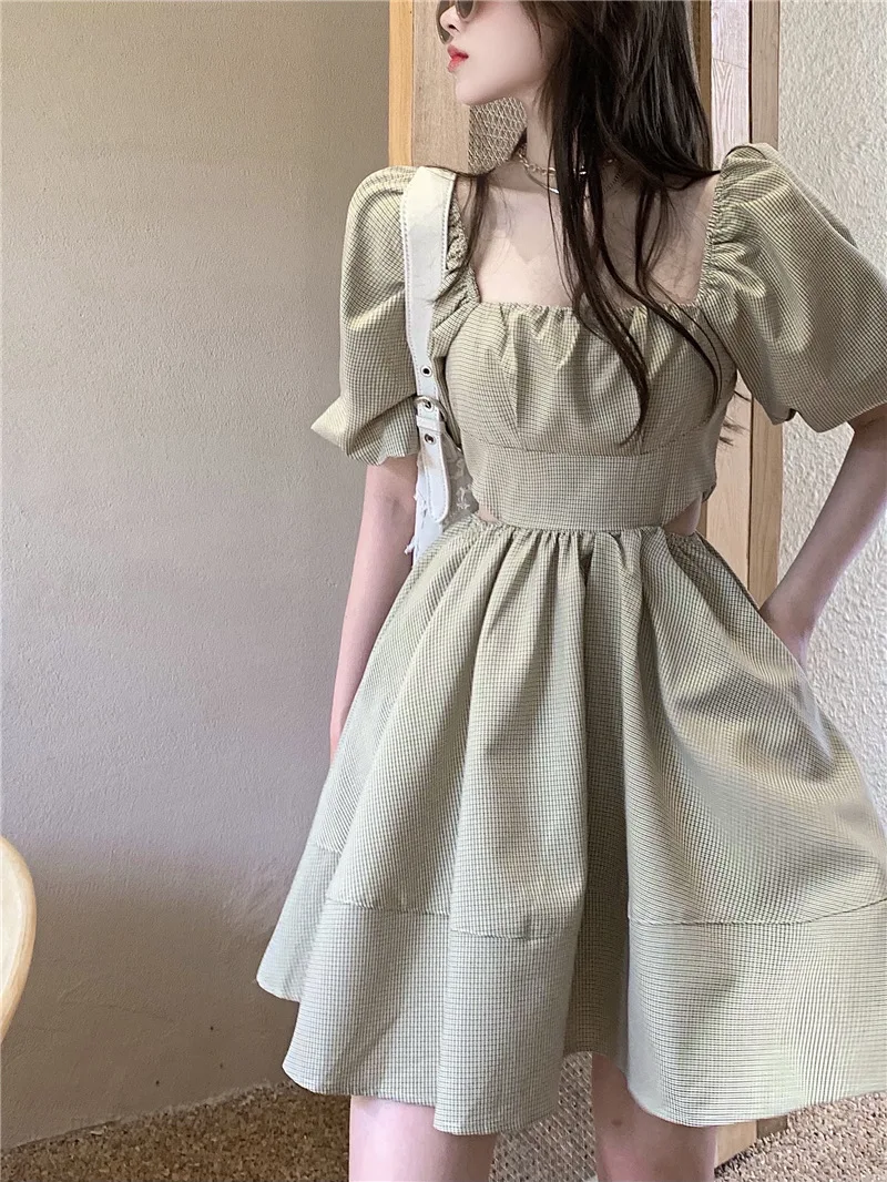 Женская клетчатая футболка с коротким рукавом Клубные Топы y2k Simplee милая одежда