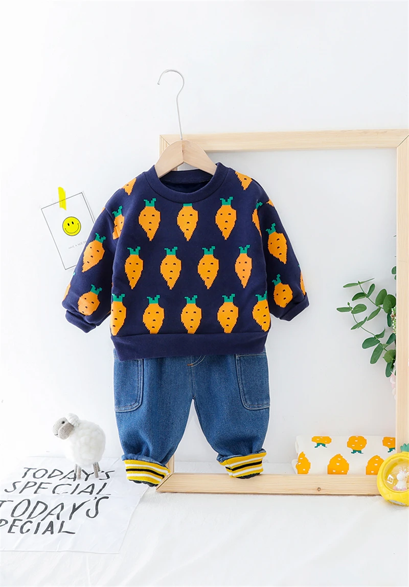 HYLKIDHUOSE 2019 комплекты одежды для маленьких девочек и мальчиков одежда малышей