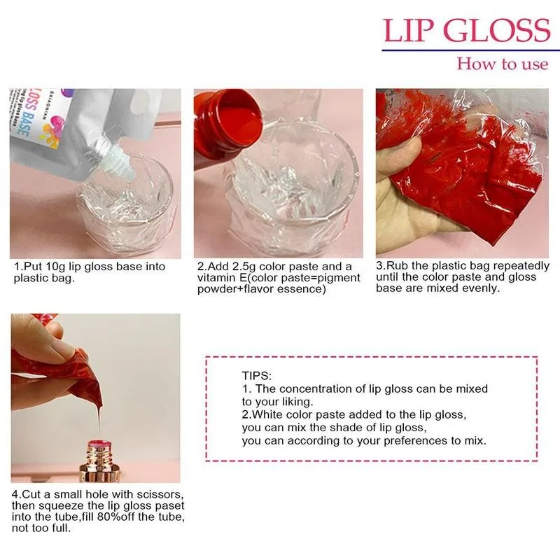 

Lip Gloss Base Oil Lipstick Non-stick DIY Lip Stick Material DIY Gel Lipstick Base Pigment Microblading Material Moisturizi F4Q5