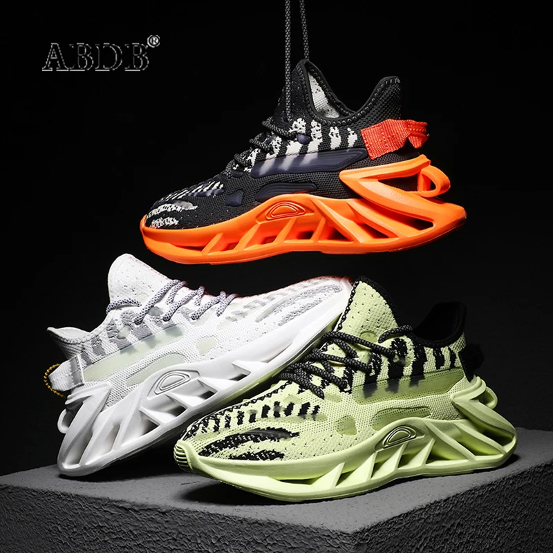 

Кроссовки мужские спортивные, Повседневная дышащая обувь, с лезвиями, удобные, для бега, спортзала, Тренд Осень