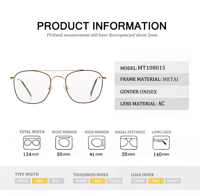 Модные очки в стиле ретро с тонким каркасом для студентов близоруких