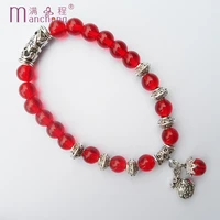 good luck purse bracelet vintage wallet pendant red glass beads bracelets for wedding jewelry women men 2022