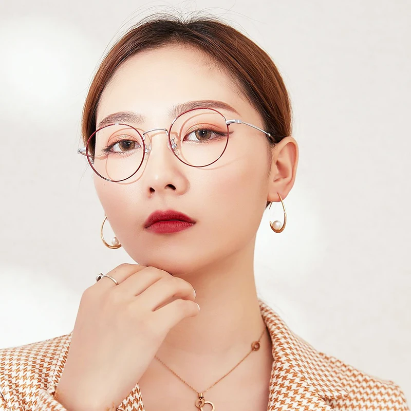 

Новинка, очки Pure титановый рецепт, модные женские очки в круглой оправе в стиле ретро для маленького лица