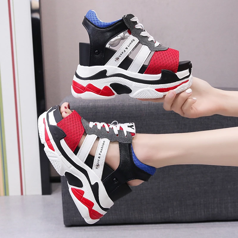 Женские летние сандалии на платформе модные роскошные дизайнерские массивной