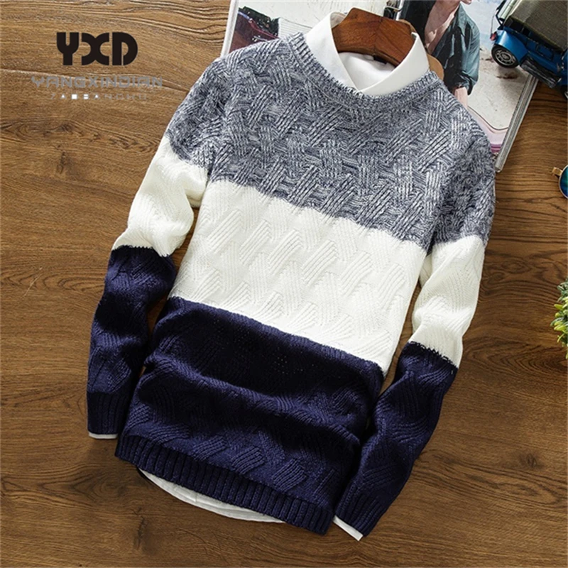 Man clothes Casual Long Sleeve Autumn Winter Sweater Men Korean Style Slim Knitted Sweater Pullover Jumper Fashion Christmas