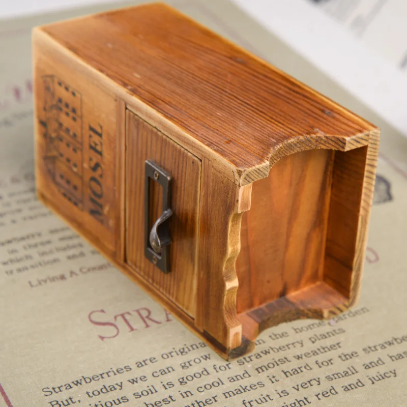 Деревянная коробка для хранения дома и офиса деревянная контейнер ручки