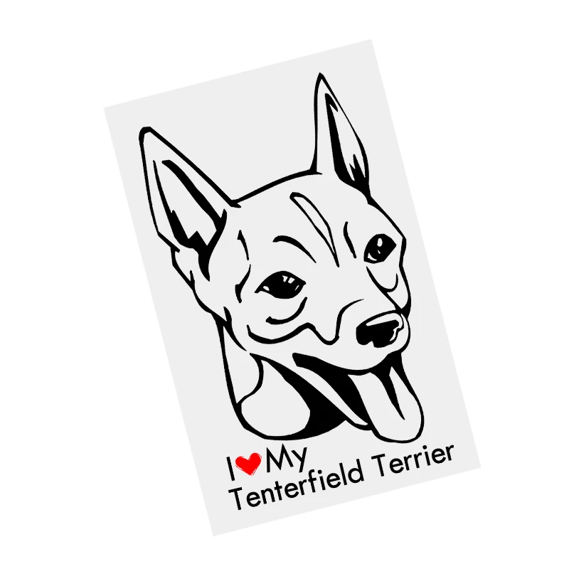 

S61675# Tenterfield Terrier Dog Black Transparent Car Sticker Vinyl Decal Waterproof Decors for Motorcycle Bumper Laptop