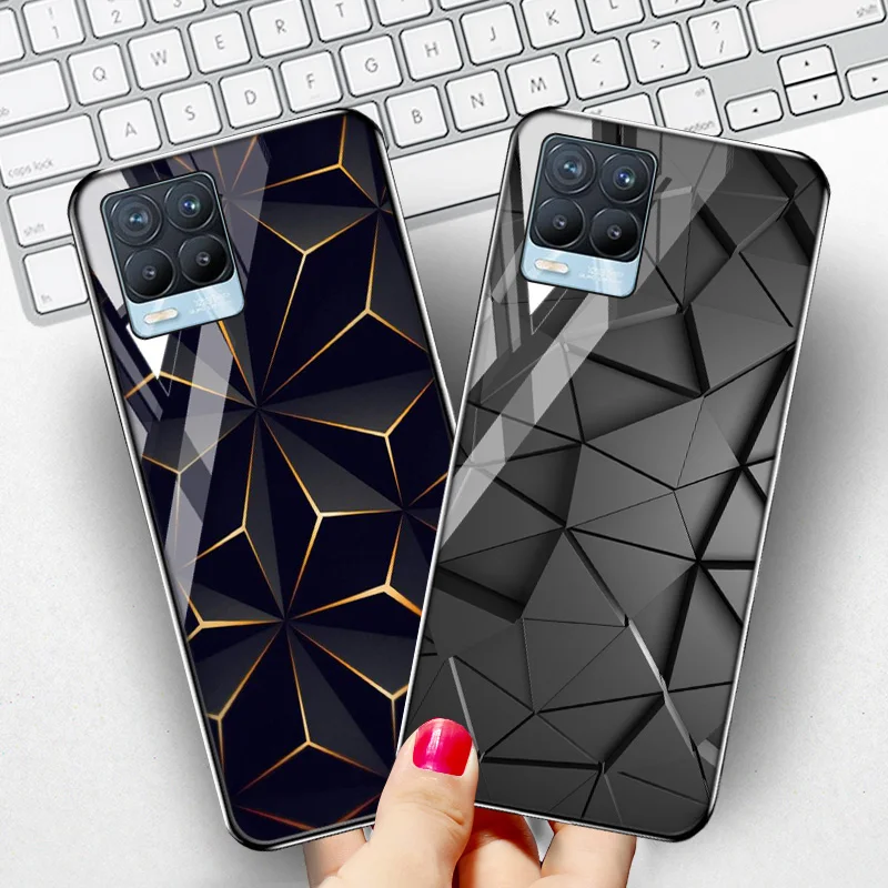 OPPO Realme 8 Pro Case Realme 7 Pro Tempered Glass Cover For Realme GT Neo 8i C21 C3 5G 6i 5i 5S 6S Q3Pro V13 5G V7 X7 XT Bumper