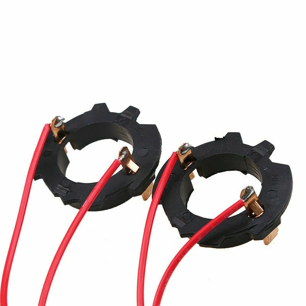 

2pcs H7 LED Light Bulb Headlight Black Lamp Holder Adapter For Golf MK5 Automobiles, Parts & Accessories