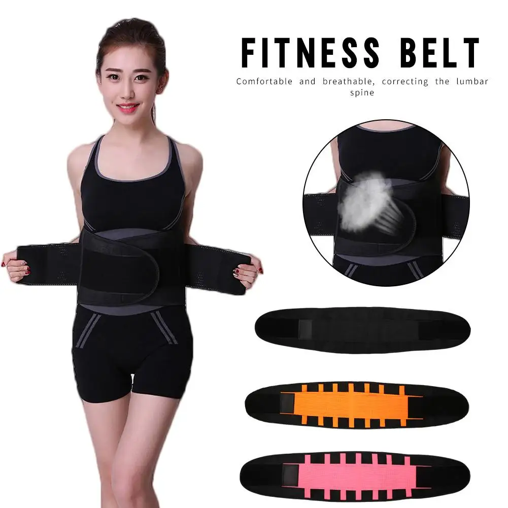 

New Durable Waist Belt Unisex Waist Trimmer Belt Polyester Fiber Lumbar Back Support Elastic Gym Fitness Belt Trainer