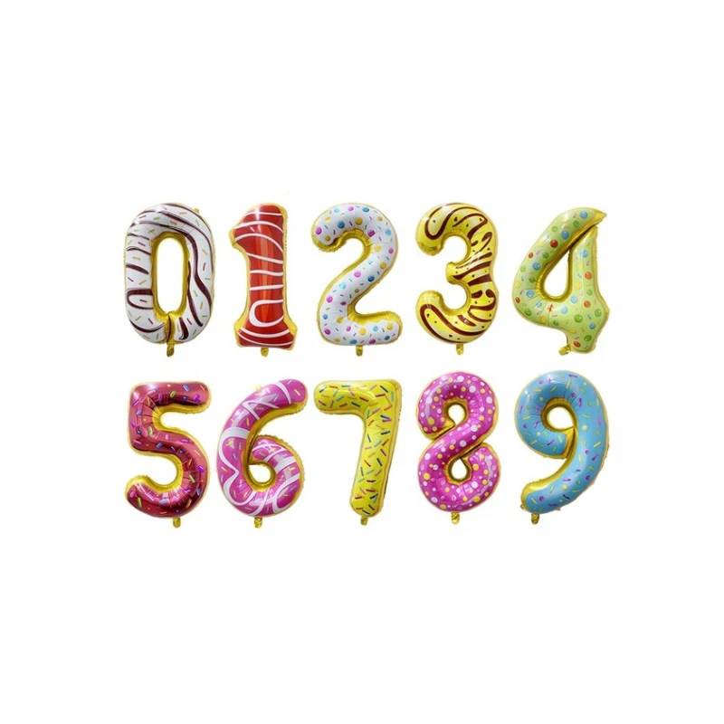 1 шт. 30 дюймов Цвет номер воздушный шарик из фольги в форме