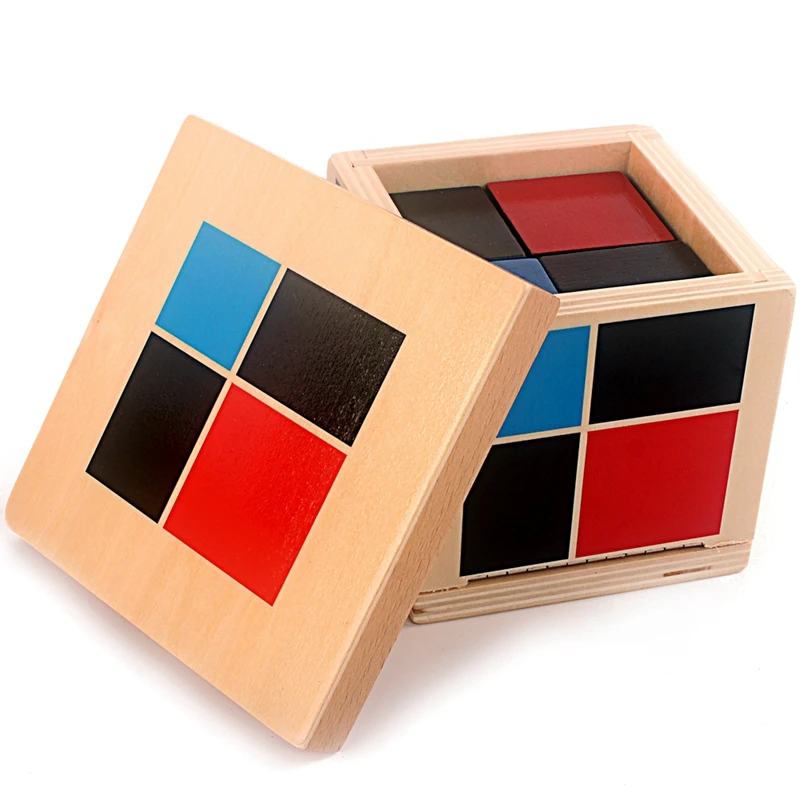 Cubo Binomial de aritm&eacute;tica Montessori, juguete de madera Trinomial, materiales matem&aacute;ticos para juguetes matem&aacute;ticos de madera-3