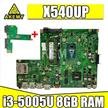 Akemy laptop Motherboard X540UP X540U A540U R504U Mainboard W/ i3-5005U 8GB RAM DDR3 GT920M GPU Free HDD board