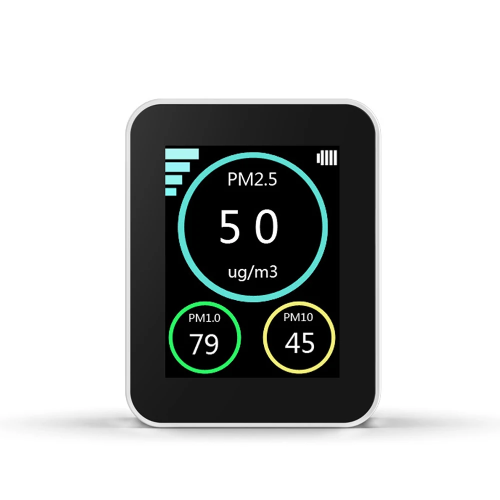 

Accurate Testing Air Quality Detector Digital USB Charging High Sensitive Measuring Tool Indoor Outdoor PM2.5 PM1.0 PM10