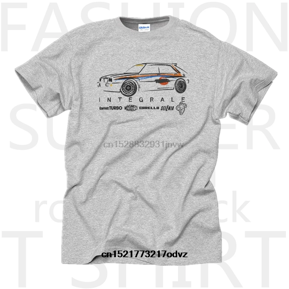 

Men t shirt Classic Lancia Integrale Delta Italian Motorsport Grey Fashion Style women