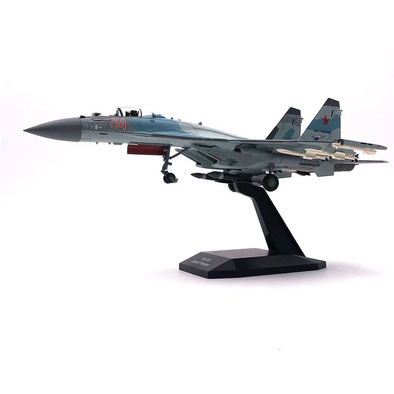 

New 1/100 Scale Su-35 Super Fighter Flanker Diecast Metal Plane Model Toy For Boys Toys Original Box Free Shipping Collection