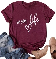 t shirt tee shirt graphic tees mom life t shirt women cute love heart mama tops tees casual short sleeve vacation shirts tops