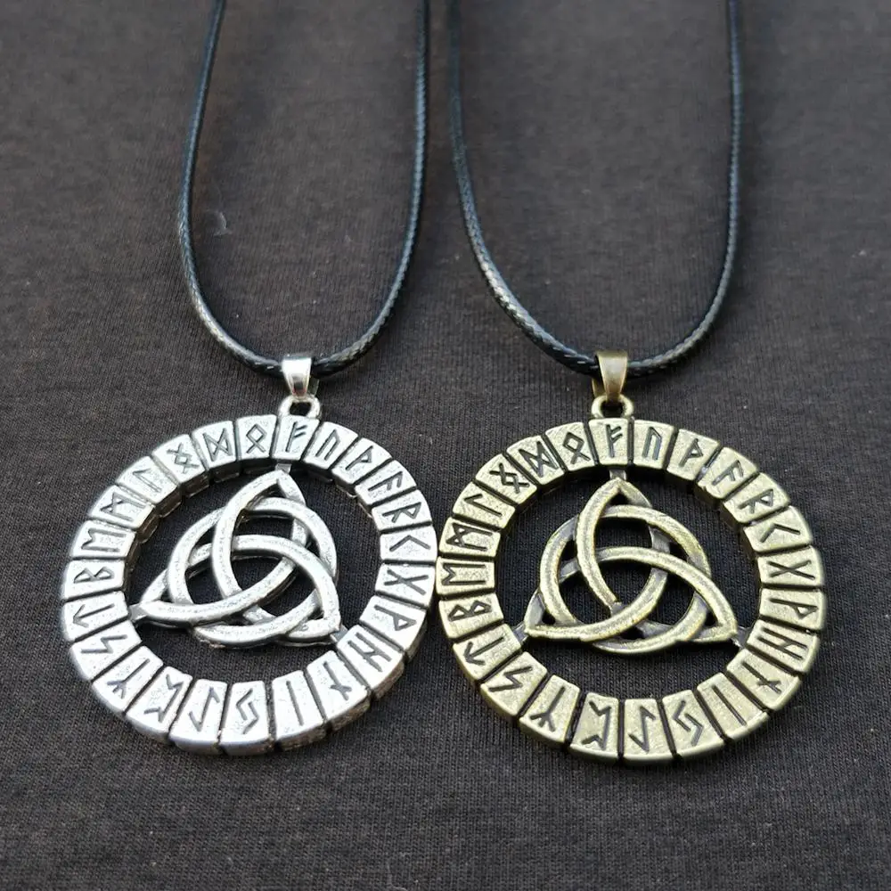 Antuqing 1 шт. Nordic Викинги Рунический амулет кулон Цепочки и ожерелья Viking CeltsKnot Trinity