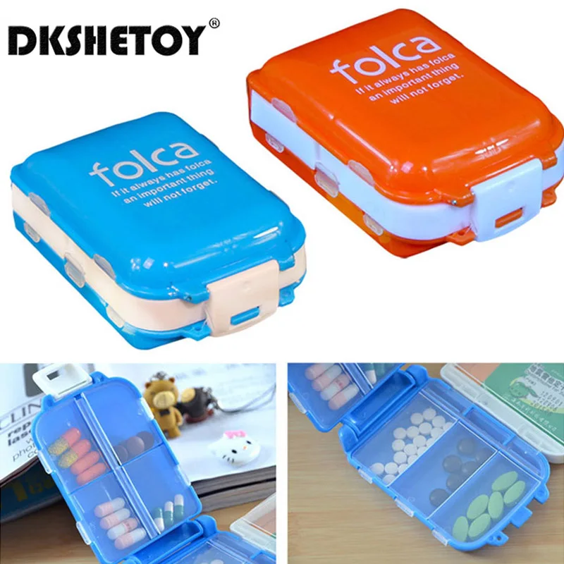Folding Pill Case Medicine Drug Pills organizer storage Boxs Portable pharmacy Capsule Tablet Container Empty pillbox Cases