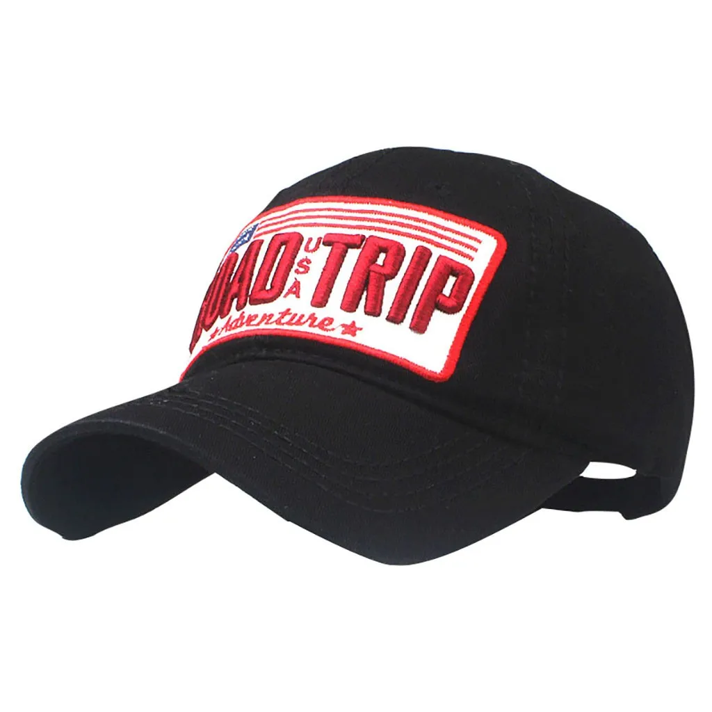 Adult Unisex Man And Woman Cap ROAO TRIP Embroidered Hats Adjustable Distressed Denim Harajuku Baseball Duck Tongue Hat#C45 | Аксессуары