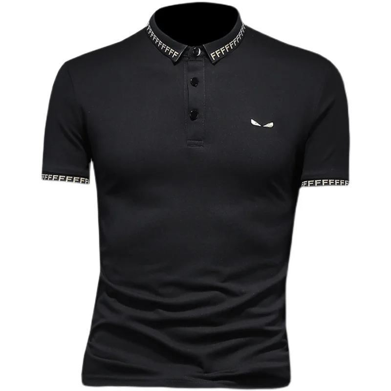 

2021 New poloshirt /men clothing Breathable solid Mercerized cotton men Polo shirts summer shirts for men style