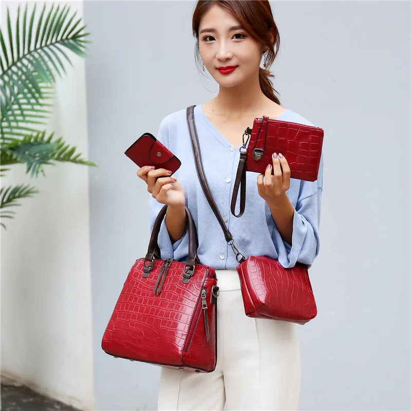 YBTY 4 шт./компл. винтажная повседневная женская комбинированная сумка роскошные