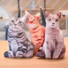 Симпатичная трехмерная подушка в виде кошки, 50 см, тигр, узор, плюшевая кукла, игрушка, мягкая подушка в виде животного, подушка для чтения, кукла, детские подарки