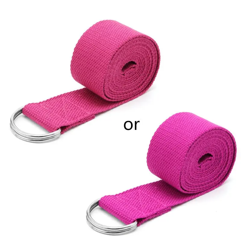 Hot Pink Спортивные аксессуары регулируемый спортивный стрейч-пояс d-кольцо Ремни Тренажерный зал талии для тренировки ног фитнеса йога пояс - Цвет: Hot Pink