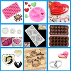 Популярная форма для украшения тортов, 3D силиконовые формы для выпечки, сердца, тортов, десертов, кастрюль, инструменты для шоколадного печенья