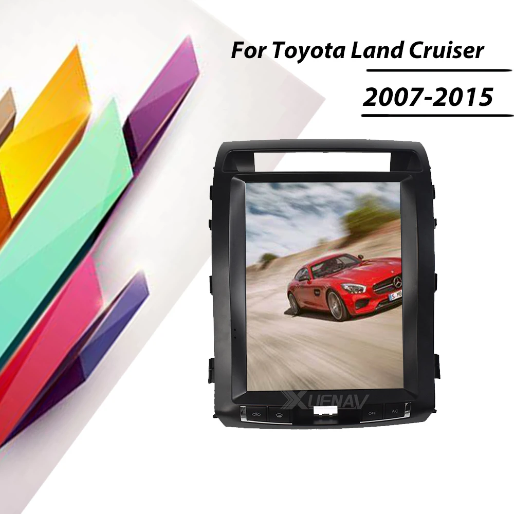 

Car Audio Vertical Screen Tesla Android Car GPS Navigation for TOYOTA LAND CRUISER 2007-2015 Car Radio Player Bluetooth WIFI