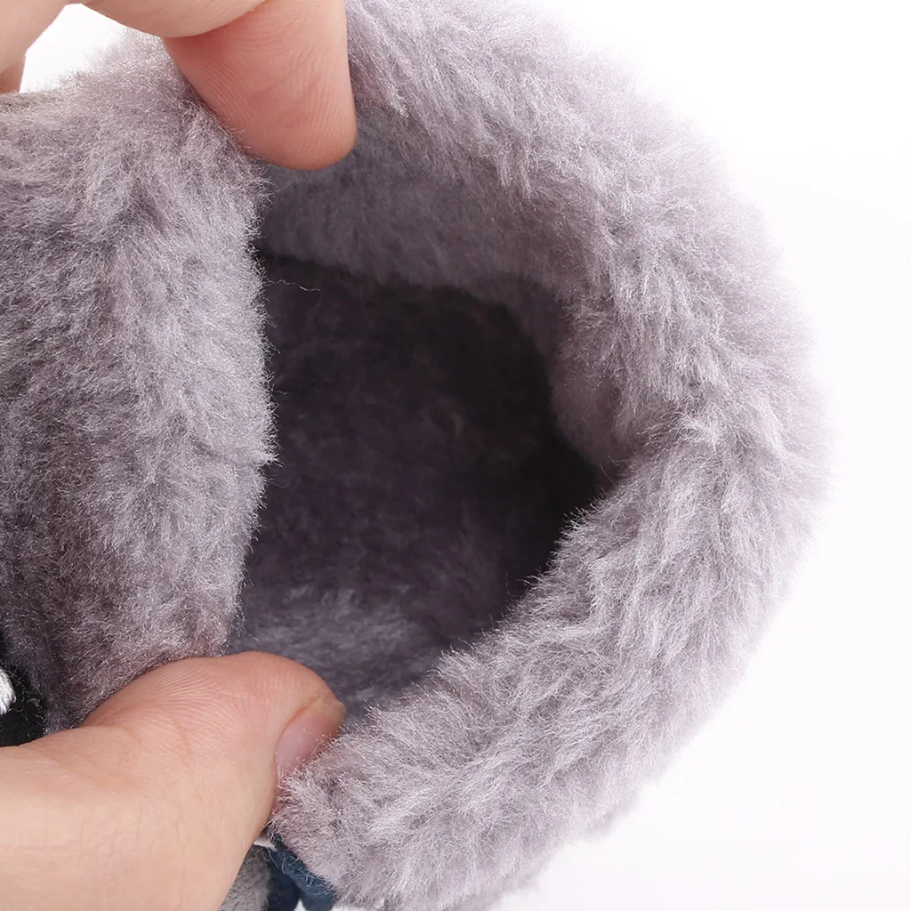 Детская утолщенная теплая Домашняя обувь детская хлопковая домашние тапочки для