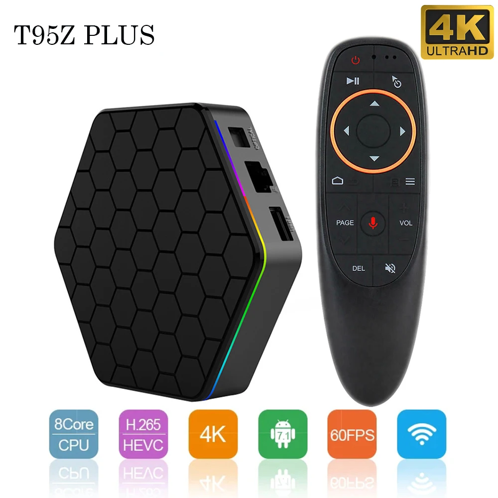 T95Z Plus телевизионная коробка Android 7.1 Ranger S912 8 ядра 3G 32G интеллектуальная 2.4G / 5.8GHZ