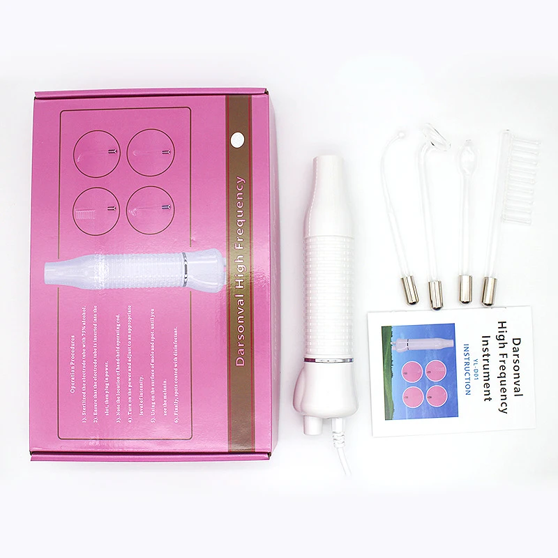 Портативный Высокочастотный электрод 4 в 1 для удаления пятен и акне устройство