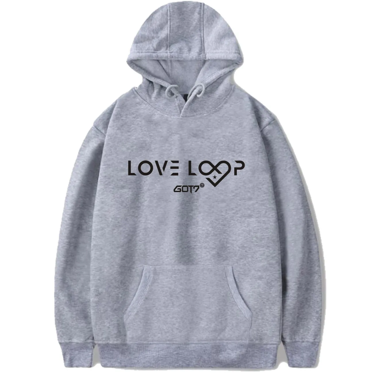 Фото Новое поступление, новинка, толстовка got7 с капюшоном и надписью альбома Love loop, новинка, пуловер с принтом K-POP jackson, толстовка с капюшоном в сти... №5